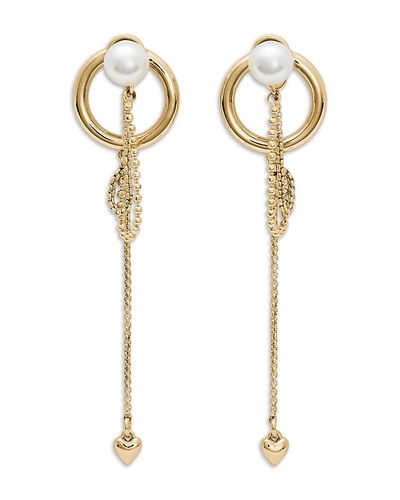Kate Spade New York kate spade new york Chain Reaction Imitation Pearl & Chain Front to Back Earrings