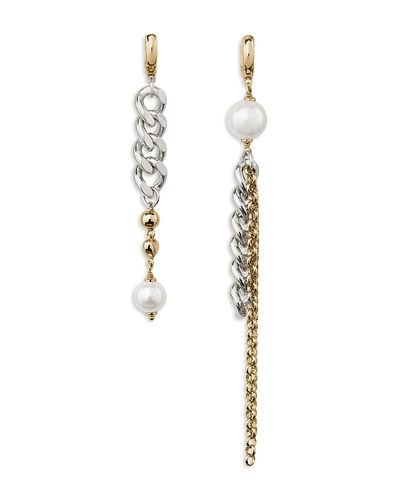 Kate Spade New York kate spade new york Chain Reaction Imitation Pearl Asymmetrical Chain Earrings