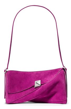 Kate Spade New York Kate Spade New York Deco Suede Twisted Flap Shoulder Bag
