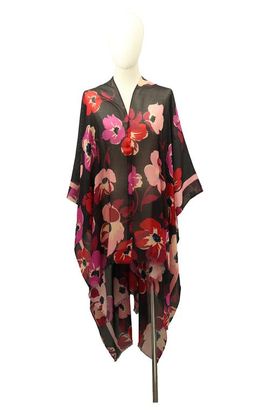 Kate Spade New York Kate Spade New York fall poppies silk ruana
