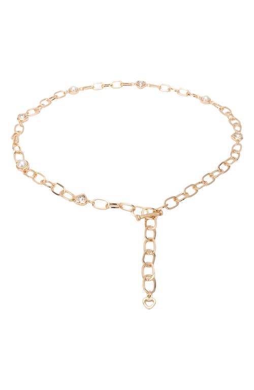 Kate Spade New York Kate Spade New York Faux Pearl & Heart Chain Belt