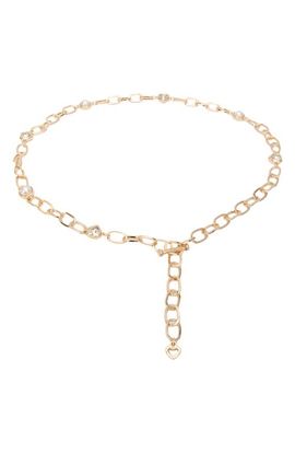Kate Spade New York Kate Spade New York Faux Pearl & Heart Chain Belt