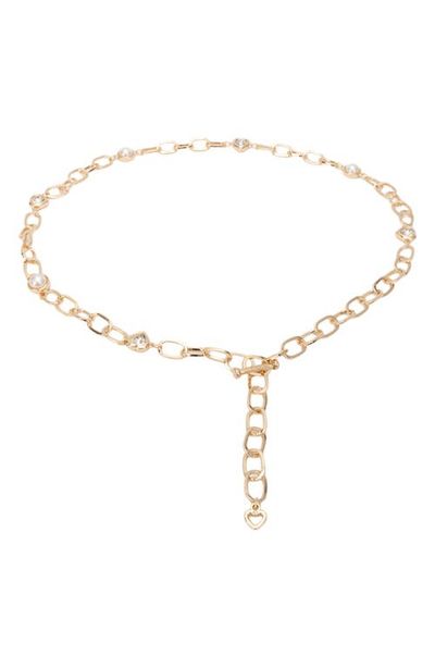Kate Spade New York Kate Spade New York Faux Pearl & Heart Chain Belt