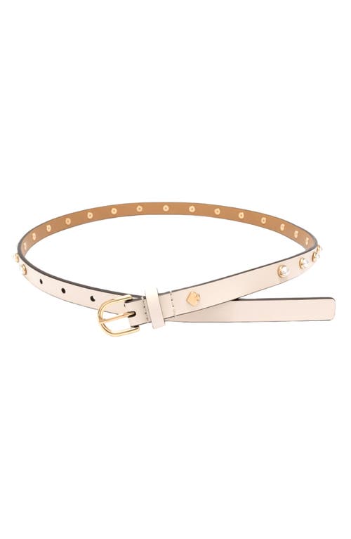 Kate Spade New York Kate Spade New York Faux Pearl Halo Stud Leather Belt