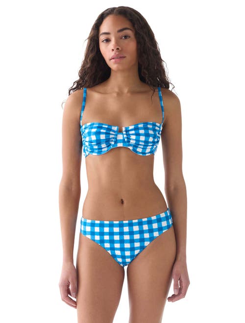Kate Spade New York Kate Spade New York Gingham Ruched Bra Swim Top Swimsuit