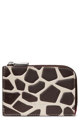 Kate Spade New York Kate Spade New York Giraffe Print Leather Mini Zip Card Case