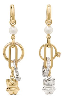 Kate Spade New York Kate Spade New York Imitation Pearl & Bear Linear Drop Earrings