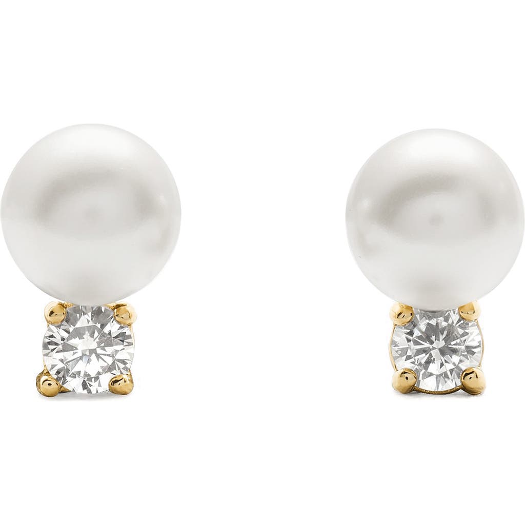 Kate Spade New York Kate Spade New York Imitation Pearl and Cubic Zirconia Stud Earrings