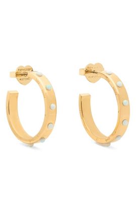 Kate Spade New York Kate Spade New York large faux opal hoop earrings 