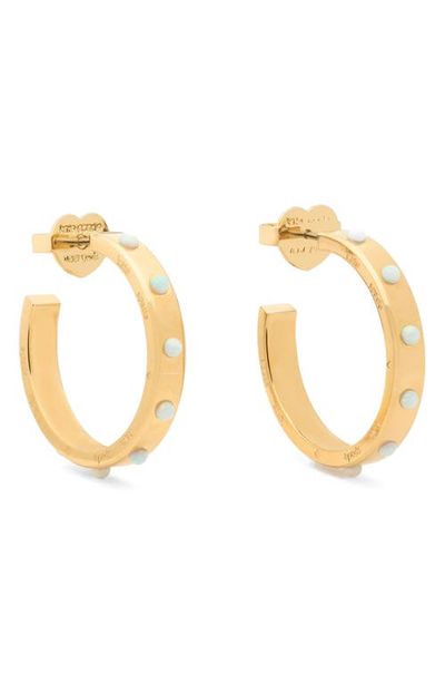 Kate Spade New York Kate Spade New York large faux opal hoop earrings 