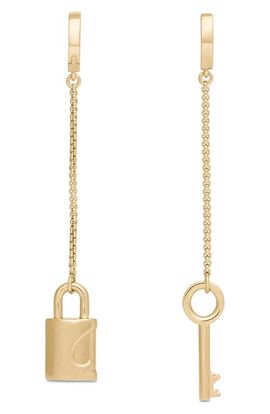Kate Spade New York Kate Spade New York Lock and Key Asymmetrical Linear Earrings