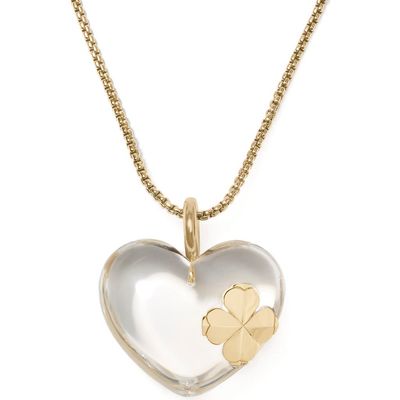 Kate Spade New York Kate Spade New York Lucite Heart Pendant Necklace