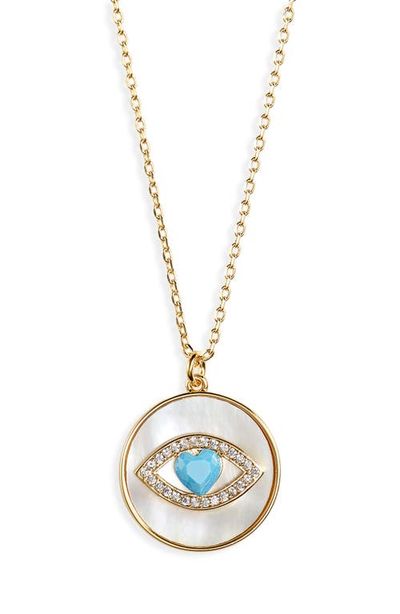 Kate Spade New York Kate Spade New York lucky charm evil eye pendant necklace