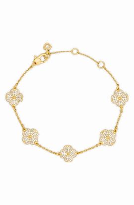 Kate Spade New York Kate Spade New York Pavé Scattered Clover Bracelet