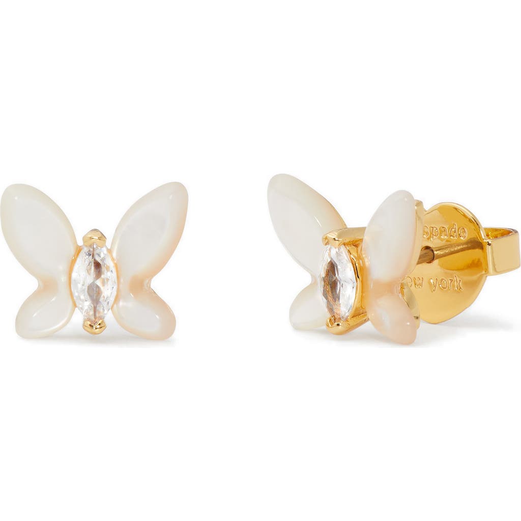 Kate Spade New York Kate Spade New York social butterfly mother-of-pearl mini stud earrings