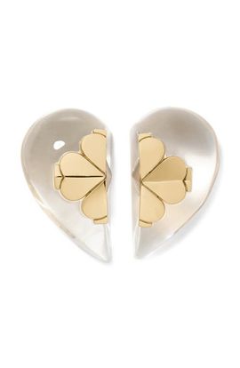 Kate Spade New York Kate Spade New York Statement Heart Lucite Stud Earrings