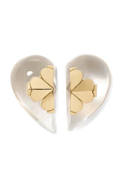 Kate Spade New York Kate Spade New York Statement Heart Lucite Stud Earrings