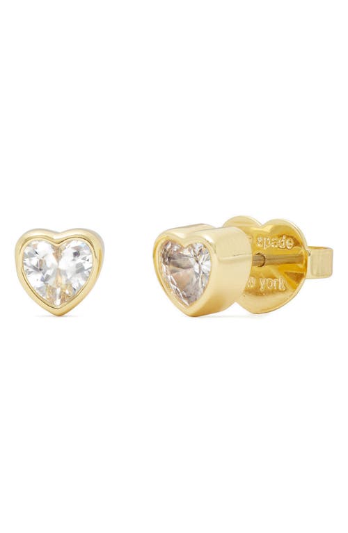 Kate Spade New York Kate Spade New York sweetheart mini cubic zirconia stud earrings