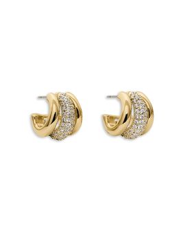 Kate Spade New York kate spade new york Tiny Twinkles Pave Triple Row Huggie Hoop Earrings