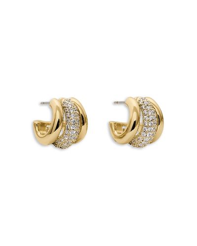 Kate Spade New York kate spade new york Tiny Twinkles Pave Triple Row Huggie Hoop Earrings