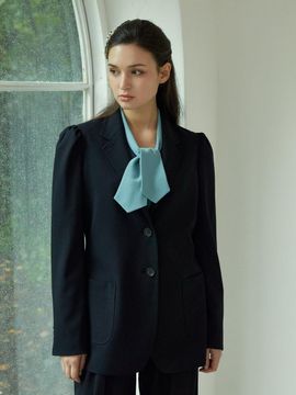 katiacho katiacho BLACK LABEL WOOL GABARDINE CHIC JACKET [BLACK]
