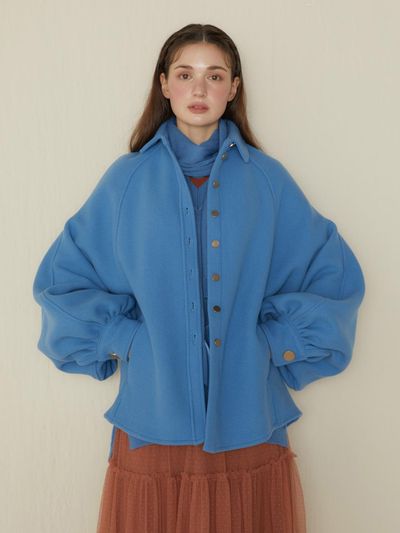 katiacho Katiacho Black Label Wool Manteau Coat [Rich Blue]
