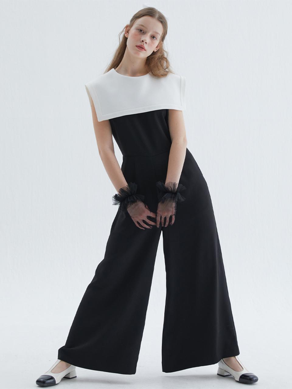 katiacho katiacho Sailor French Jumpsuit [Pink Black White]