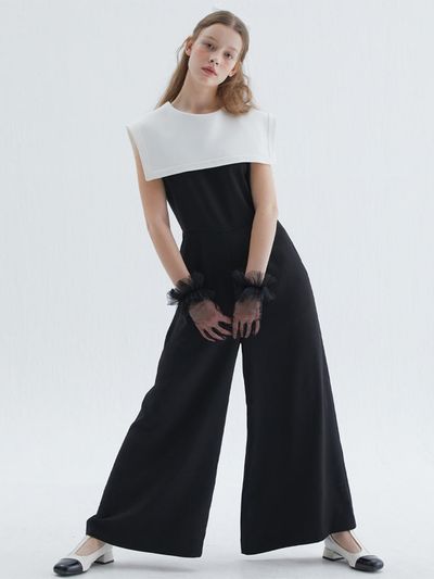 katiacho katiacho Sailor French Jumpsuit [Pink Black White]