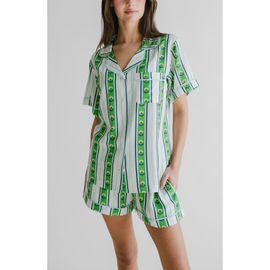 Katie Kime Katie Kime Garden Stripe Pajama Shorts Set
