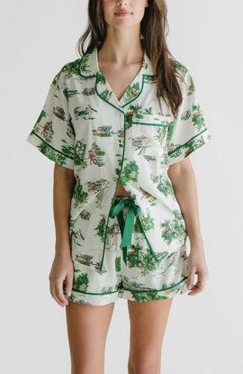 Katie Kime Katie Kime Golf Toile Pajama Shorts Set