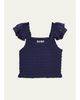 KatieJ NYC Girl's Joanna Smocked Ruffle Top - 1