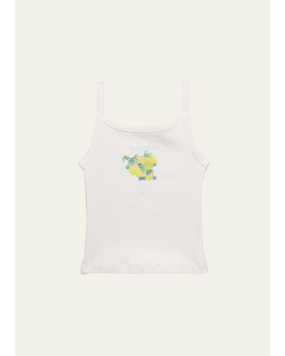 KatieJ NYC Girl's Tween Lemon Graphic Tank Top