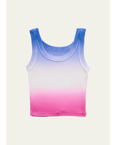 KatieJ NYC Girl's Tween Longer Ribbed Cropped Tank Top
