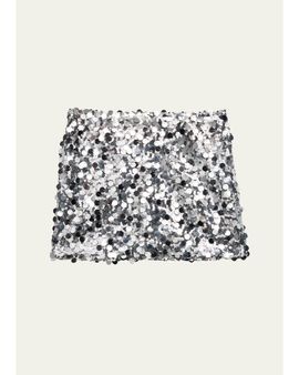 KatieJ NYC Girl's Tween Tia Sequined Mini Skirt