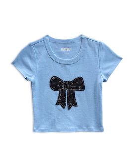 Katiejnyc KatieJnyc Girls' Applique Bow Baby Tee