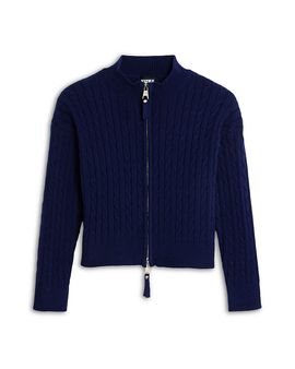 Katiejnyc KatieJnyc Girls' Bentley Oversized Zip Sweater