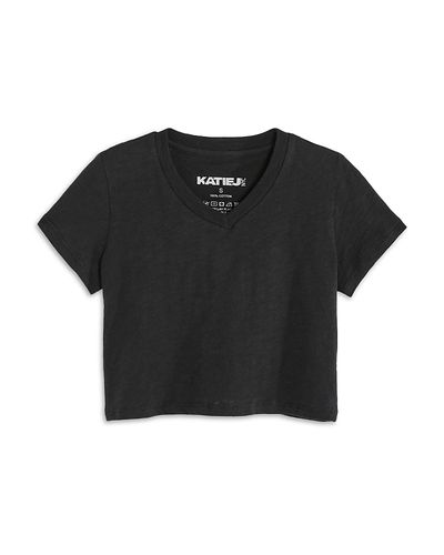 Katiejnyc KatieJnyc Girls' Courage Cropped V Neck Tee