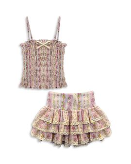 Katiejnyc KatieJnyc Girls' Tween Alma Top & Melody Skirt Set