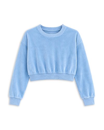 Katiejnyc KatieJnyc Girls' Tween Jade Velour Crewneck Top