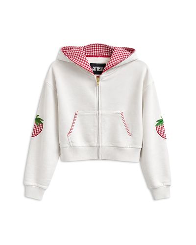 Katiejnyc KatieJnyc Girls' Tween Leah Appliques Crop Zip Hoodie