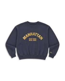 Katiejnyc KatieJnyc Girls' Tween Location Crewneck Cotton Sweatshirt