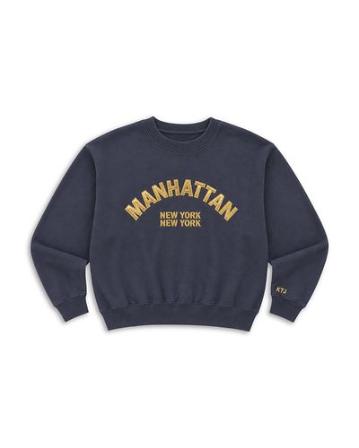 Katiejnyc KatieJnyc Girls' Tween Location Crewneck Cotton Sweatshirt