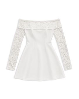 Katiejnyc KatieJnyc Girls' Tween Long Sleeved Lace Dress