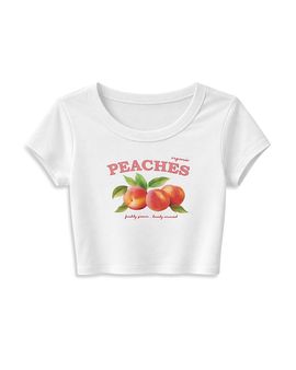 Katiejnyc KatieJnyc Girls' Tween Peach Graphic Tee