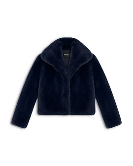 Katiejnyc KatieJnyc Girls' Tween Romani Cropped Faux Fur Jacket