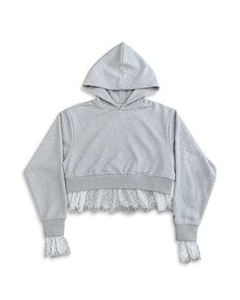 Katiejnyc KatieJnyc Girls' Tween Tristan Lace Crop Hoodie