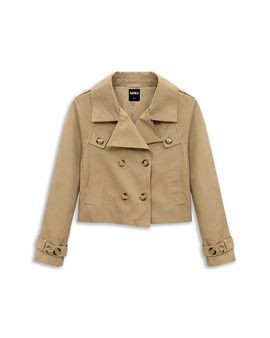 Katiejnyc KatieJnyc Girls' Tween Vance Cropped Trench Jacket