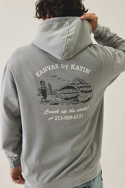 Katin Katin Pipe Graphic Hoodie Sweatshirt in Graphite, Men's at Urban Outfitters