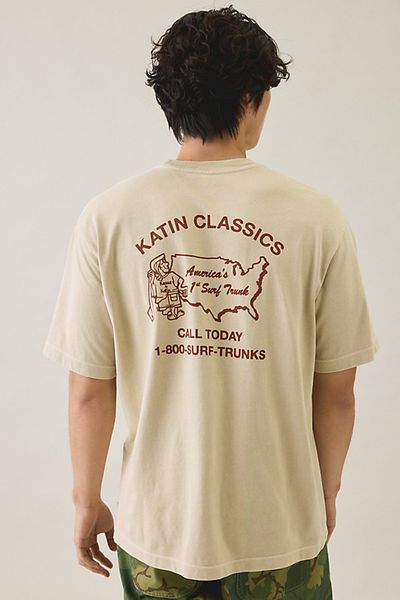 Katin Katin States Graphic Boxy Fit Tee in Ivory, Men's at Urban Outfitters