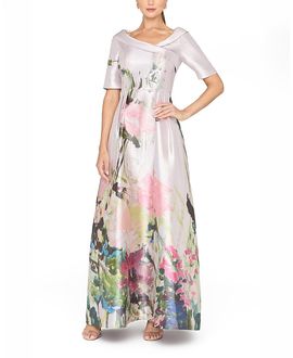 chinese dress ladies Begonia Midi Dress – Kay Unger main image 0